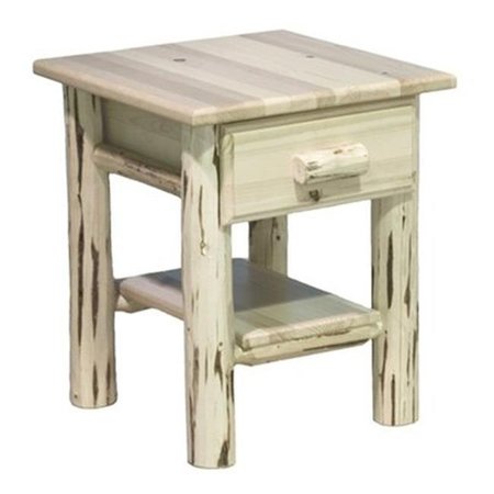 MONTANA WOODWORKS Montana Woodworks MWNSV Nightstand with Shelf - Clear Lacquer MWNSV